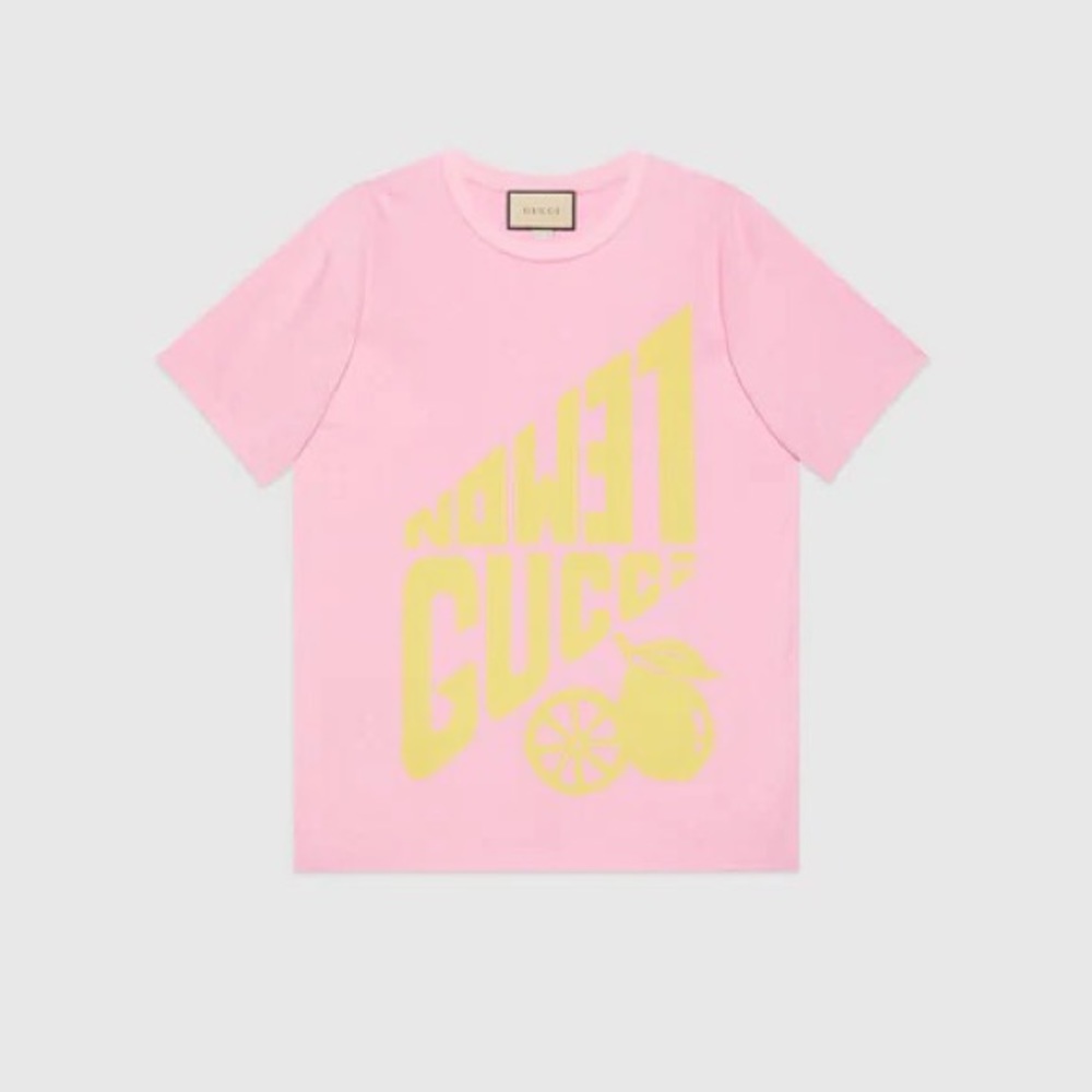 'LEMON GUCCI' PRINT COTTON T-SHIRT